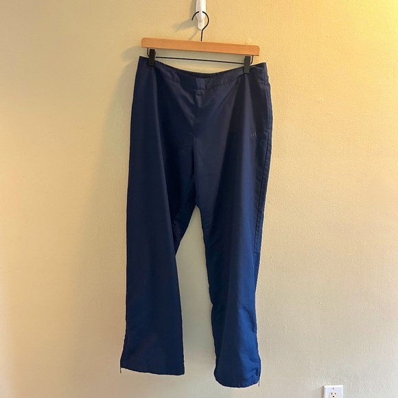 adidas Other - Adidas Track Pants Mens Size Large Lined Elastic Waist Zipper Leg Blue 2006